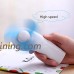 Little bees Handheld Portable Fan Personal ABS Fan Battery Operated  3 Sponge Fan Blades  with LED Night Light and Landyard/Safe Mini/High Speed/Ultra Quiet for Home Travel Outdoor Activities (Blue) - B073P6CKNY